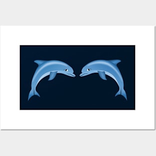 Happy Dolphins Posters and Art